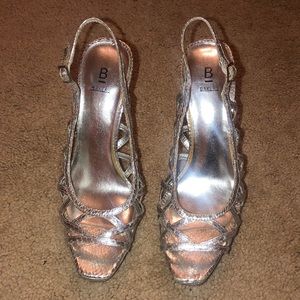 Silver Caged Heels